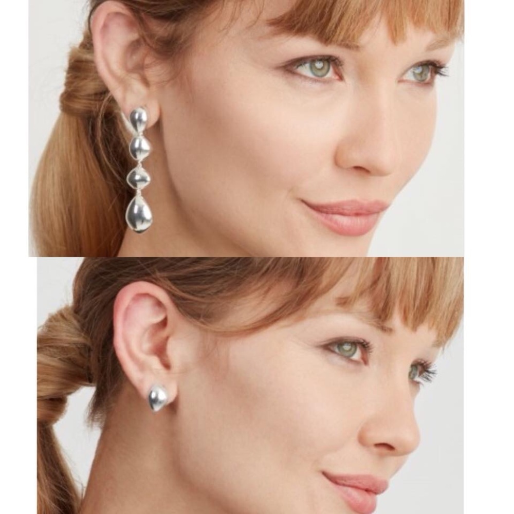 Stella & Dot convertible silver Ulani Drops